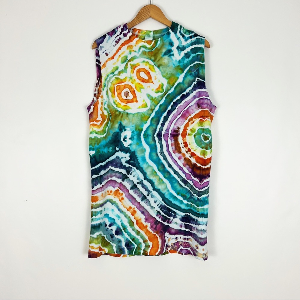 Hand-Dyed Sleeveless Jersey Dress | Size S - Picture 9 of 11